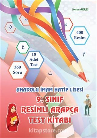 9. Sınıf Resimli Arapça Test Kitabı