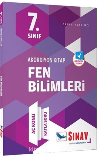 7. Sınıf Akordiyon Serisi Fen Bilimleri Aç Konu Katla Soru