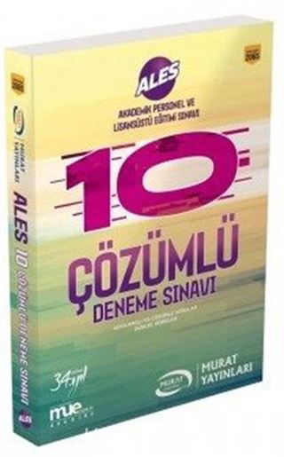 ALES 10 Adet Çözümlü Deneme Soruları (Kod:2065)