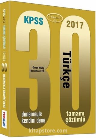 2017 KPSS Türkçe 30 Çözümlü Deneme