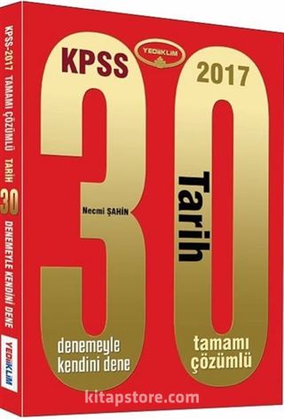 2017 KPSS Tarih 30 Çözümlü Deneme