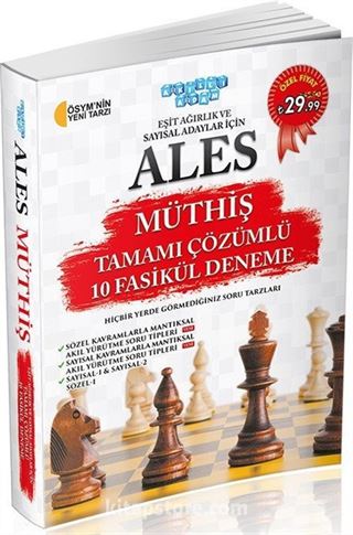 ALES Eğit Ağırlık ve Sayısal Adaylar İçin Müthiş Tamamı Çözümlü 10 Fasikül Deneme