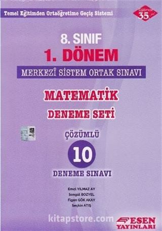 8. Sınıf 1. Dönem Matematik Deneme Seti Çözümlü 10 Deneme Sınavı