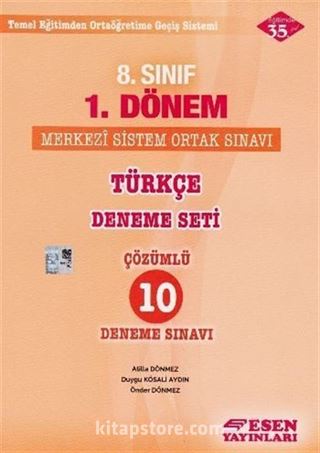 8. Sınıf 1. Dönem Türkçe Deneme Seti Çözümlü 10 Deneme Sınavı