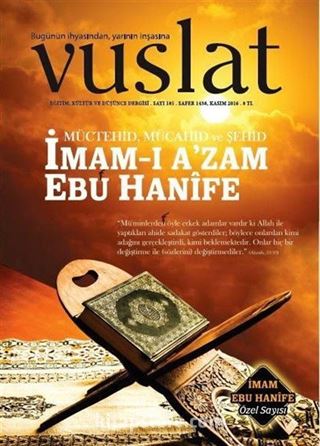 Vuslat Aylık Eğitim ve Kültür Dergisi Sayı:185 Kasım 2016