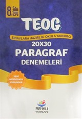 8. TEOG 1 Sınavlara Hazırlık Okula Yardımcı 20x30 Paragraf Denemeleri