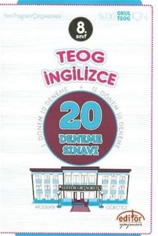 8.Sınıf Teog İngilizce 20 Deneme Sınavı