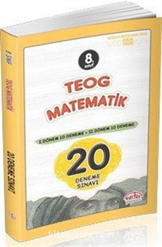 8.Sınıf Teog Matematik 20 Deneme Sınavı