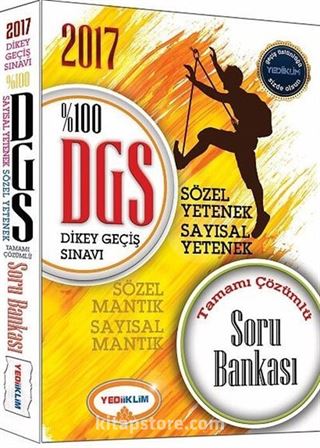 2017 %100 DGS Sözel Yetenek Sayısal Yetenek Tamamı Çözümlü Soru Bankası