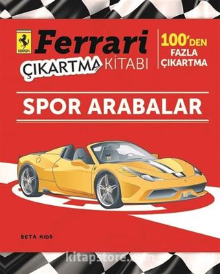 Ferrari Çıkartma Kitabı Spor Arabalar