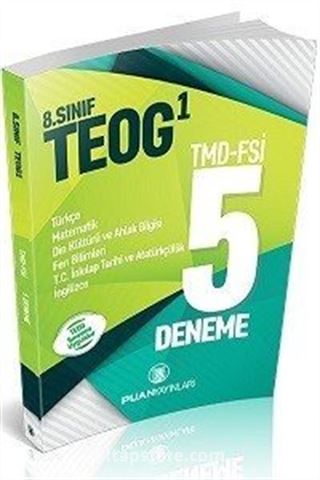 8. Sınıf TEOG 1 Tüm Dersler 5 Deneme