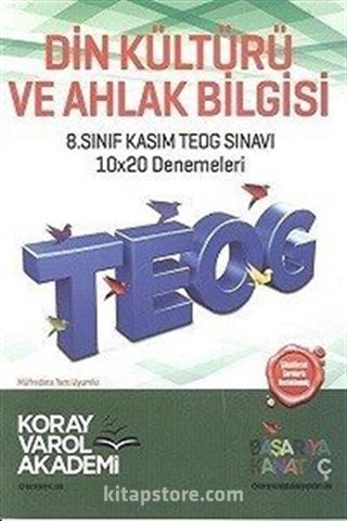 8. Sınıf TEOG 1 Din Kültürü ve Ahlak Bilgisi 10x20