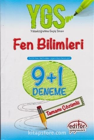 YGS Fen Bilimleri 9+1 Deneme Tamamı Çözümlü