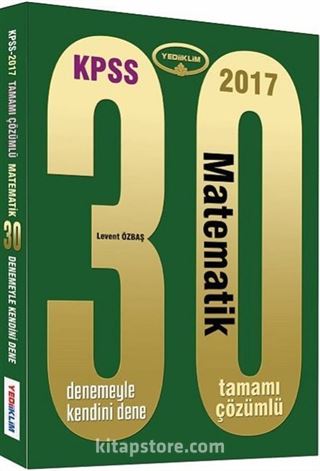 2017 KPSS Matematik 30 Çözümlü Deneme