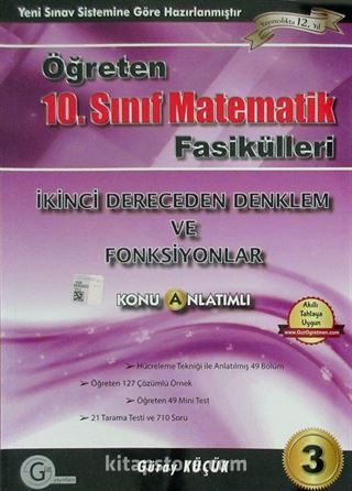 Öğreten 10. Sınıf Matematik Fasikülleri / İkinci Dereceden Denklem ve Fonksiyonlar Konu Anlatımlı