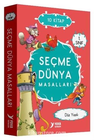 1. Sınıf Seçme Dünya Masalları - Düz Yazı (10 Kitap)