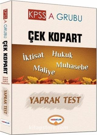 2017 KPSS A Grubu Çek Kopart Yaprak Test (Maliye-Muhasebe-Hukuk-İktisat)