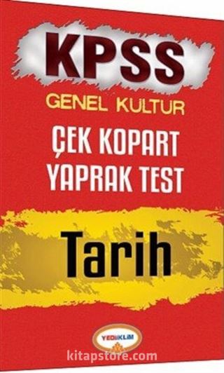 2017 KPSS Genel Kültür Tarih Çek Kopart Yaprak Test