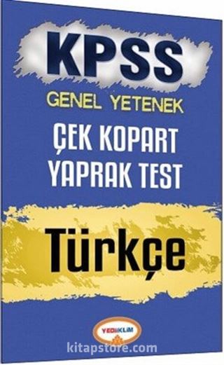 2017 KPSS Genel Yetenek Türkçe Çek Kopart Yaprak Test