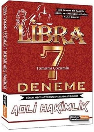 2017 Adli Hakimlik Libra Tamamı Çözümlü 7 Deneme Sınavı