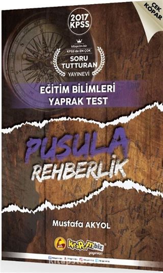 2017 KPSS Eğitim Bilimleri Pusula Rehberlik Çek Kopar Yaprak Test