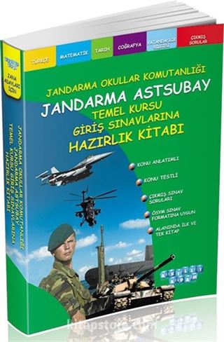 Jandarma Astsubay Temel Kursu Giriş Sınavlarına Hazırlık Kitabı