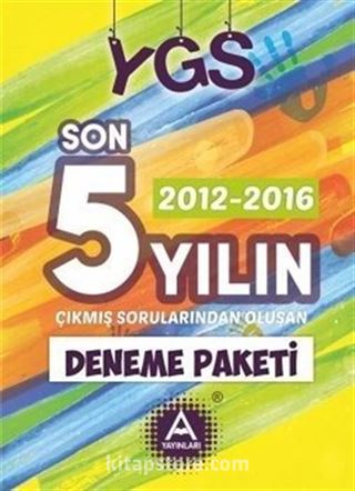 YGS Son 5 Yılın Çıkmış Sorularından Oluşan Deneme Paketi 2012-2016