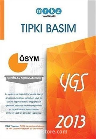 YGS 2013 Tıpkı Basım ÖSYM Deneme