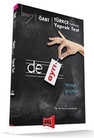 2017 ÖABT De Ayrı Türkçe Yaprak Test