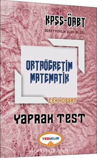 2017 KPSS ÖABT Ortaöğretim Matematik Çek Kopart Yaprak Test