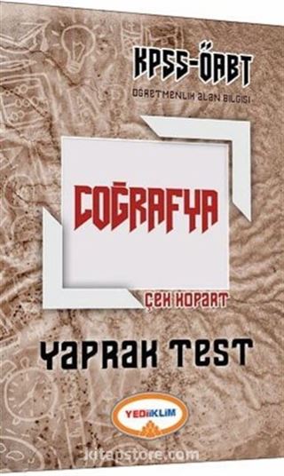 2017 KPSS ÖABT Coğrafya Çek Kopart Yaprak Test