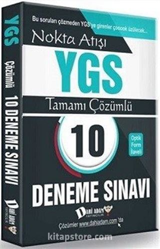 YGS Nokta Atışı Tamamı Çözümlü 10 Deneme Sınavı