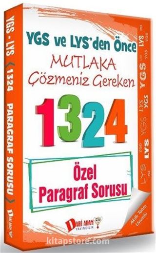 YGS ve LYS'den Önce Mutlaka Çözmeniz Gereken 1324 Özel Paragraf Sorusu