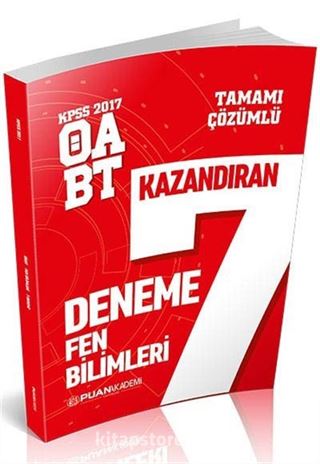 2017 ÖABT Fen Bilimleri Öğretmenliği Tamamı Çözümlü 7 Deneme