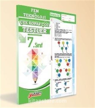 7. Sınıf Fen Bilimleri Test Çek-Kopar-Çöz