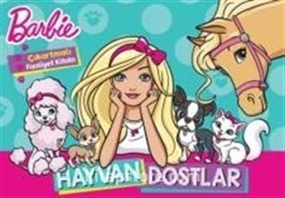 Barbie Hayvan Dostlarım Çıkartmalı Boyama Kitabı