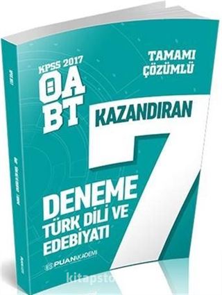 2017 ÖABT Türk Dili ve Edebiyatı Öğretmenliği Tamamı Çözümlü 7 Deneme