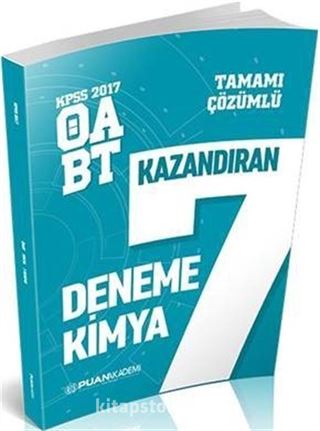 2017 ÖABT Kimya Öğretmenliği Tamamı Çözümlü 7 Deneme