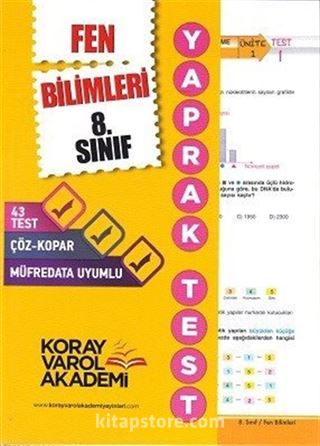 8. Sınıf Fen Bilimleri Yaprak Testi