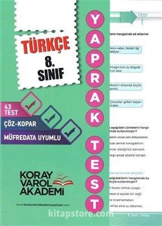 8. Sınıf Türkçe Yaprak Testi