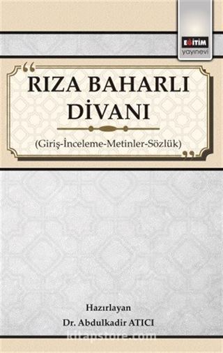 Rıza Baharlı Divanı