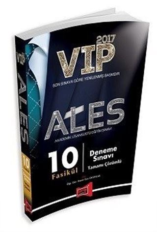 2017 ALES VIP Tamamı Çözümlü 10 Fasikül Deneme Sınavı