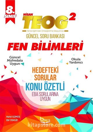 8. Sınıf Nisan TEOG 2 Fen Bilimleri Güncel Soru Bankası