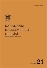 Karadeniz İncelemeleri Dergisi Sayı:21 Güz 2016