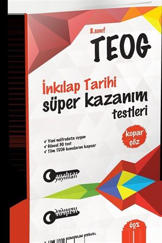 8. Sınıf TEOG İnkılap Tarihi Kopar Çöz Süper Kazanım Testleri