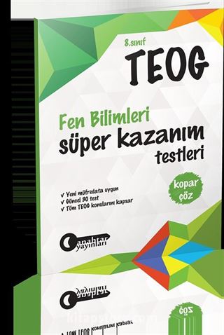 8. Sınıf TEOG Fen Bilimleri Kopar Çöz Süper Kazanım Testleri