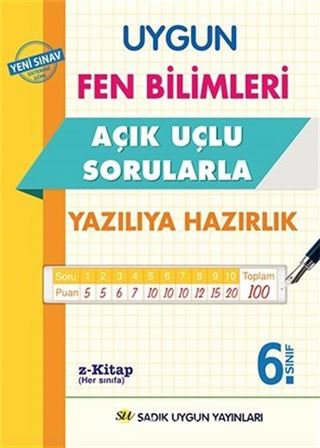 6. Sınıf Fen Bilimleri Açık Uçlu Sorularla Yazılıya Hazırlık