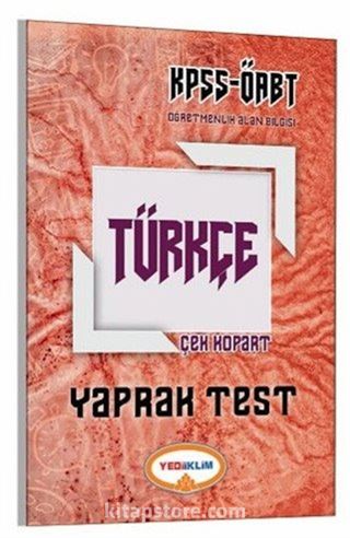 2017 KPSS ÖABT Türkçe Çek Kopart Yaprak Test