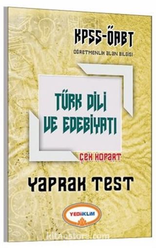 2017 KPSS ÖABT Türk Dili ve Edebiyatı Çek Kopart Yaprak Test