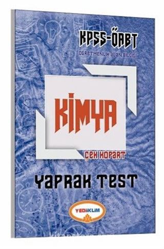 2017 KPSS ÖABT Kimya Çek Kopart Yaprak Test